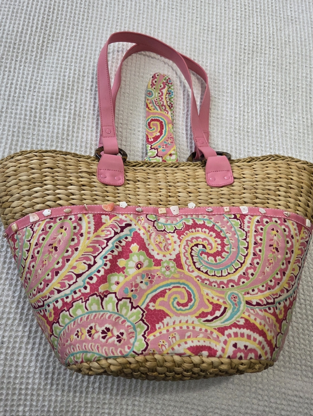 Vera Bradley Summer/ Beach Tote In Pink Floral